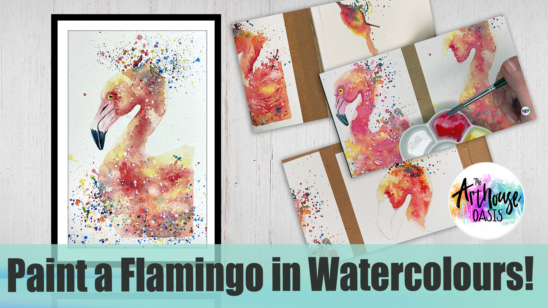 Paint a Flamingo in Watercolour